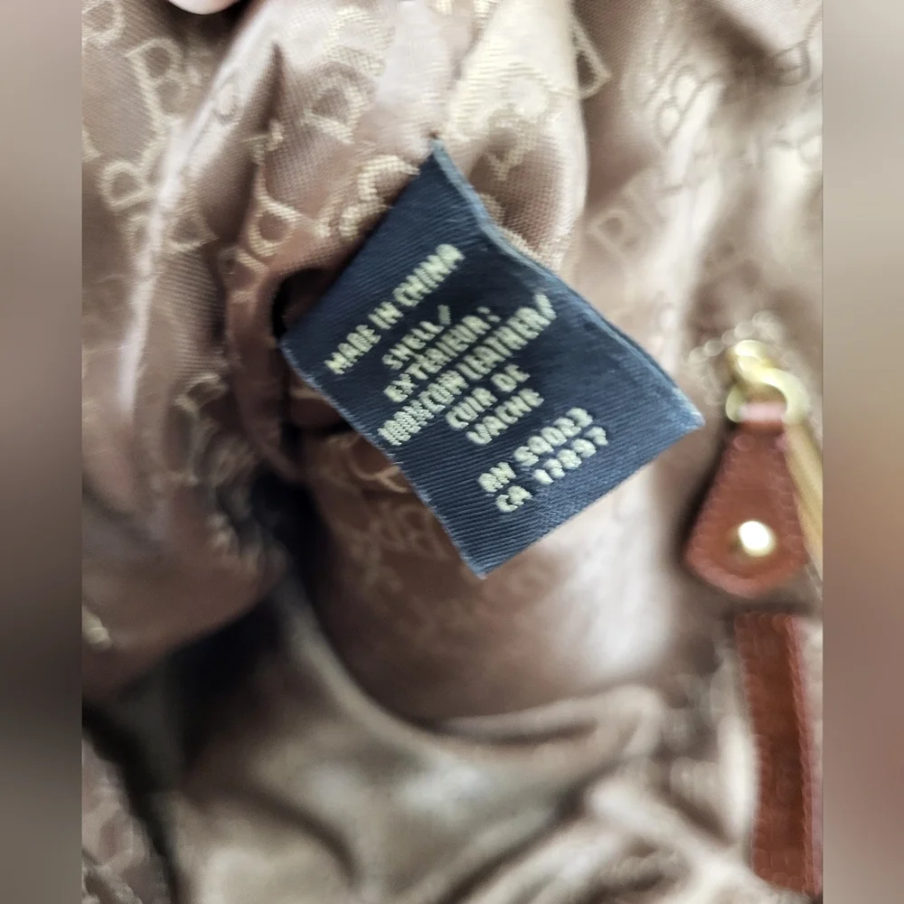 Banana Republic Brown Gold Leather Purse‎ Satchel Pockets Lined Magnetic RN59023 - Picture 11 of 12